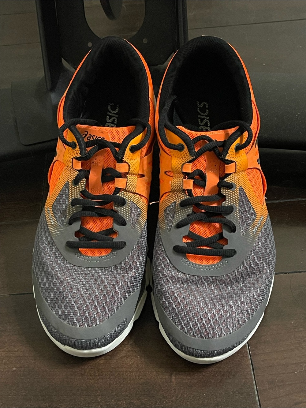 ASICS Men's Athletic Running Shoes — Orange and Gray